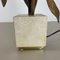 Brass, Bronze and Travertine Table Light attributed to Maison Charles, France, 1970s, Image 7