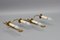 French Art Deco Brass Twin-Arm Sconces, 1930, Set of 2 10