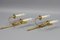 French Art Deco Brass Twin-Arm Sconces, 1930, Set of 2 9