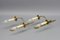 French Art Deco Brass Twin-Arm Sconces, 1930, Set of 2, Image 12