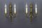 French Art Deco Brass Twin-Arm Sconces, 1930, Set of 2 6