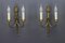 French Art Deco Brass Twin-Arm Sconces, 1930, Set of 2, Image 6