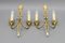 French Art Deco Brass Twin-Arm Sconces, 1930, Set of 2 17