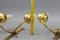 French Art Deco Brass Twin-Arm Sconces, 1930, Set of 2 13