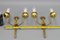 French Art Deco Brass Twin-Arm Sconces, 1930, Set of 2 14