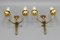 French Art Deco Brass Twin-Arm Sconces, 1930, Set of 2 12
