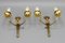 French Art Deco Brass Twin-Arm Sconces, 1930, Set of 2, Image 12