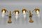 French Art Deco Brass Twin-Arm Sconces, 1930, Set of 2 9