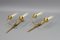 French Art Deco Brass Twin-Arm Sconces, 1930, Set of 2, Image 7