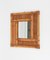 Espejo de pared Mid-Century de bambú y ratán al estilo de Vivai Del Sud, Italia, años 70, Imagen 7