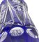 Bohemian Blue Cut to Clear Crystal Vase, 1980s, Image 5