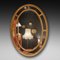 Victorian Giltwood & Gesso Oval Wall Mirror, Image 1