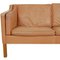 Model 2213 3-Seater Sofa in Light Leather, 1980s 3