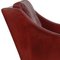 Model 2207 Lounge Chair in Indian Red Anilin Leather by Børge Mogensen, 1990s, Image 11