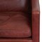 Modell 2207 Sessel aus rotem indischem Anilinleder von Børge Mogensen, 1990er 8
