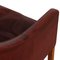 Model 2207 Lounge Chair in Indian Red Anilin Leather by Børge Mogensen, 1990s 10