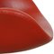 Swan Chair in Original Red Leather by Arne Jacobsen, 2000s 4