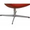 Sedia Swan in pelle rossa originale di Arne Jacobsen, inizio XXI secolo, Immagine 13