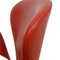 Swan Chair in Original Red Leather by Arne Jacobsen, 2000s 11