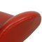 Swan Chair in Original Red Leather by Arne Jacobsen, 2000s 8