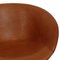 Pot Chair in Cognav Leather by Arne Jacobsen, 1980s 5