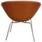 Chaise Pot en Cuir Cognav par Arne Jacobsen, 1980s 8