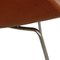 Silla Pot de cuero Cognav de Arne Jacobsen, años 80, Imagen 7
