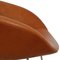 Sedia Pot in pelle color cognav di Arne Jacobsen, anni '80, Immagine 3