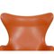 Sedia Egg in pelle color cognac originale di Arne Jacobsen, inizio XXI secolo, Immagine 15