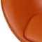 Sedia Egg in pelle color cognac originale di Arne Jacobsen, inizio XXI secolo, Immagine 11