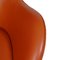 Sedia Egg in pelle color cognac originale di Arne Jacobsen, inizio XXI secolo, Immagine 10