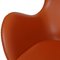 Sedia Egg in pelle color cognac originale di Arne Jacobsen, inizio XXI secolo, Immagine 12