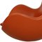 Chaise Egg en Cuir Cognac Original par Arne Jacobsen, 2000s 8