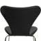 Series Seven Chair Model 3107 in Black Nevada Anilin Leather by Arne Jacobsen for Fritz Hansen, 2000s 13