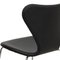 Serie Seven Stuhl Modell 3107 aus schwarzem Nevada Anilin Leder von Arne Jacobsen für Fritz Hansen, 2000er 11