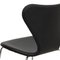 Series Seven Chair Model 3107 in Black Nevada Anilin Leather by Arne Jacobsen for Fritz Hansen, 2000s 11