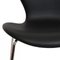 Series Seven Chair Model 3107 in Black Nevada Anilin Leather by Arne Jacobsen for Fritz Hansen, 2000s 6