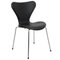 Series Seven Chair Model 3107 in Black Nevada Anilin Leather by Arne Jacobsen for Fritz Hansen, 2000s 3