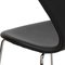 Sedia della serie Seven nr. 3107 in pelle nera Nevada di Arne Jacobsen per Fritz Hansen, inizio XXI secolo, Immagine 9