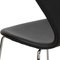 Serie Seven Stuhl Modell 3107 aus schwarzem Nevada Anilin Leder von Arne Jacobsen für Fritz Hansen, 2000er 9