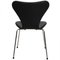 Serie Seven Stuhl Modell 3107 aus schwarzem Nevada Anilin Leder von Arne Jacobsen für Fritz Hansen, 2000er 8