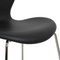 Serie Seven Stuhl Modell 3107 aus schwarzem Nevada Anilin Leder von Arne Jacobsen für Fritz Hansen, 2000er 4