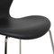 Series Seven Chair Model 3107 in Black Nevada Anilin Leather by Arne Jacobsen for Fritz Hansen, 2000s 4