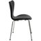 Sedia della serie Seven nr. 3107 in pelle nera Nevada di Arne Jacobsen per Fritz Hansen, inizio XXI secolo, Immagine 2