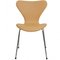 Sedia della serie Seven modello 3107 in pelle di Arne Jacobsen per Fritz Hansen, inizio XXI secolo, Immagine 3