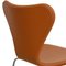 Series Seven Chair Modell 3107 aus Braunem Leder von Arne Jacobsen für Fritz Hansen, 2000er 12