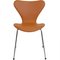 Series Seven Chair Model 3107 in Brown Leather by Arne Jacobsen for Fritz Hansen, 2000s 3