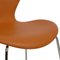 Series Seven Chair Modell 3107 aus Braunem Leder von Arne Jacobsen für Fritz Hansen, 2000er 5