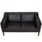 Model 2212 2-Seater Sofa in Dark Brown Leather by Børge Mogensen, 2000s 12
