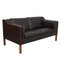 Model 2212 2-Seater Sofa in Dark Brown Leather by Børge Mogensen, 2000s 5